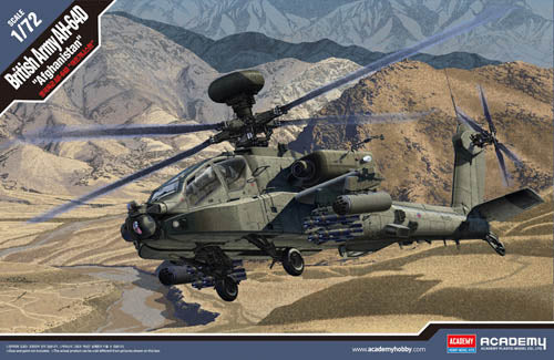 Academy 12537 British Army AH-64D "Afghanistan" Helicopter Kit 1:72 Scale