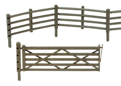 Peco LK-743 Flexible Field Fencing 1219mm and Gates (4 pieces) Kit - O Scale