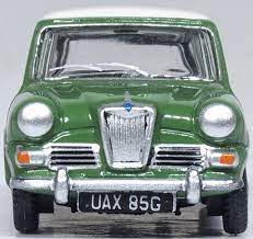 Oxford Diecast 76RE003 Riley Elf Cumberland Green/Old English White 1:76 Scale