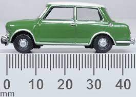 Oxford Diecast 76RE003 Riley Elf Cumberland Green/Old English White 1:76 Scale