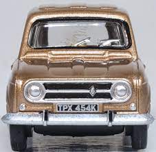 Oxford Diecast 76RN004 Renault 4 Marron Glace, 1:76 Scale, OO Gauge