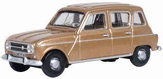 Oxford Diecast 76RN004 Renault 4 Marron Glace, 1:76 Scale, OO Gauge