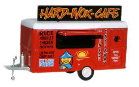 Oxford Diecast 76TR007 Mobile Trailer Hard Wok Cafe- 1:76 (OO)  Scale