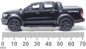 Oxford Diecast 76FR001 Ford Ranger Raptor Agate Black Metallic- 1:76 (OO) Scale