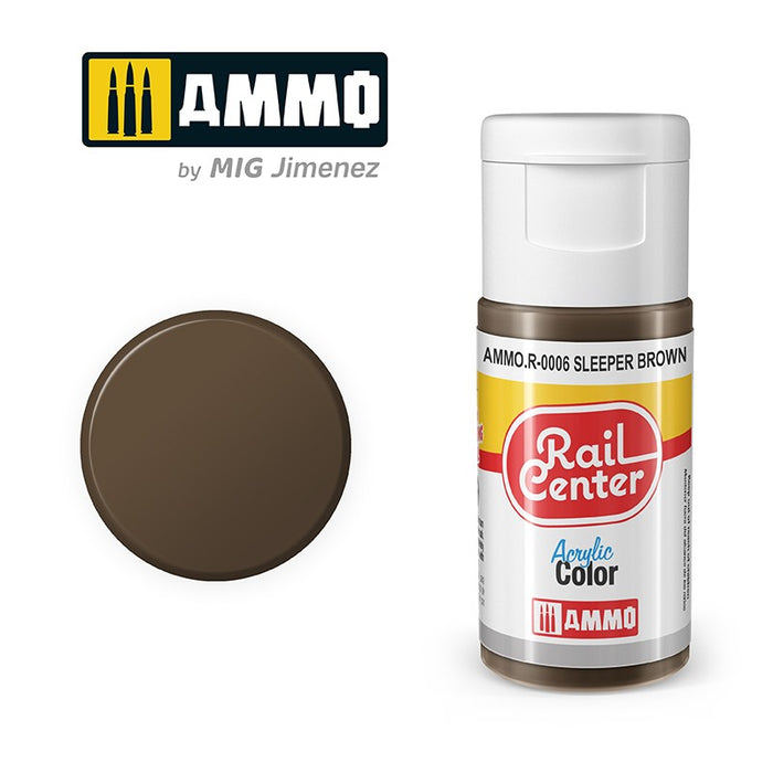 Mig Ammo.R-0006 Rail Centre Acrylic Paint - Sleeper Brown (15ml)