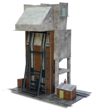 SuperQuick Series A No 12, Coaling Tower Model Card Kit - OO Gauge
