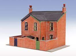 Peco LK-207 Victorian Houses Semi-Detached (Low Relief Backs) OO/HO lasre Cut Kits