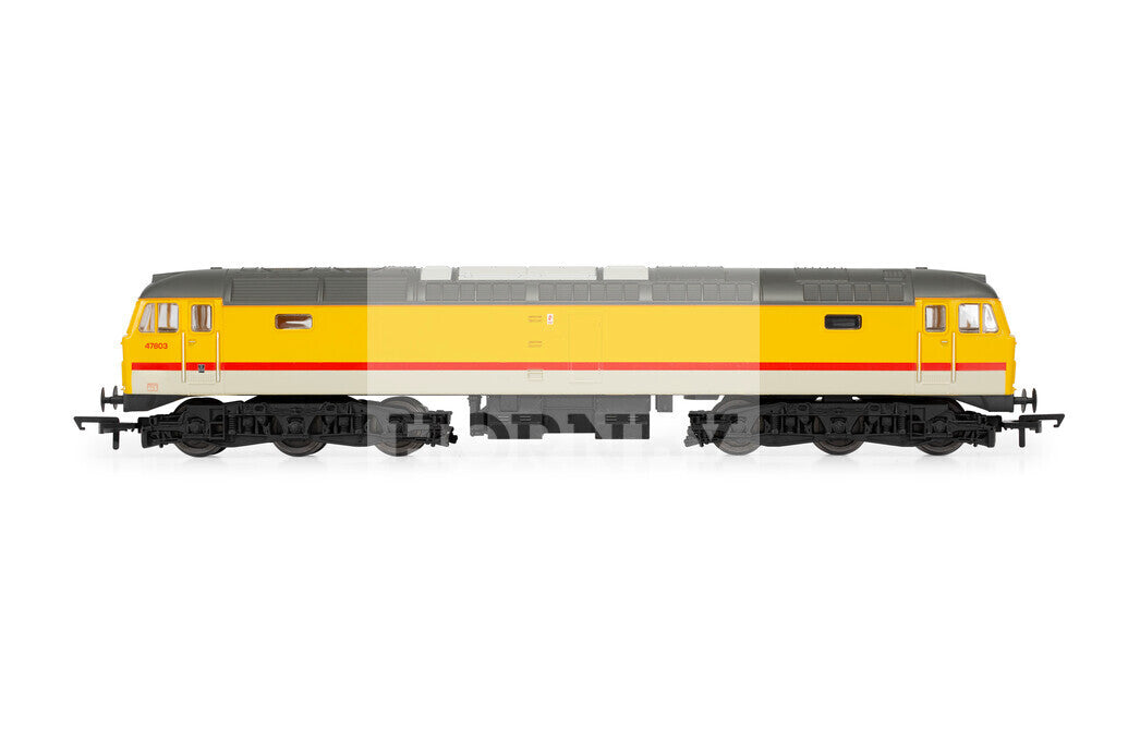 Hornby R30186 BR Class 47 Diesel Locomotive No.47803 in Yellow "Infrastructure" Livery - OO Scale