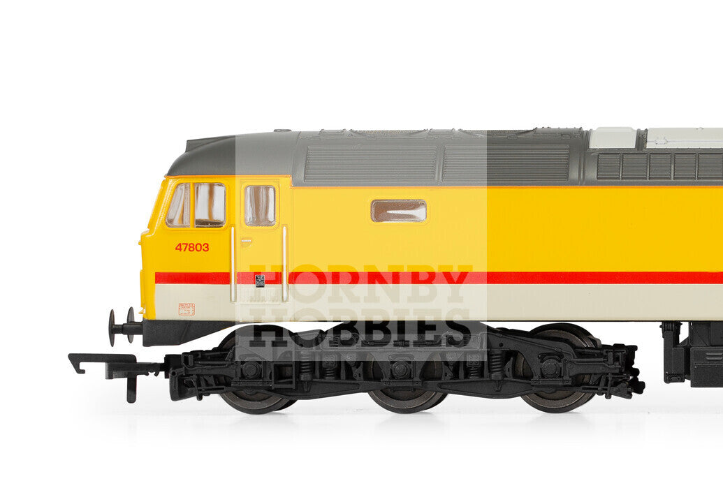 Hornby R30186 BR Class 47 Diesel Locomotive No.47803 in Yellow "Infrastructure" Livery - OO Scale