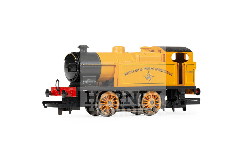 Hornby R30317 0-4-0 Locomotive 'Midland & Great Northern' No.100, Steam Locomotive, OO Gauge