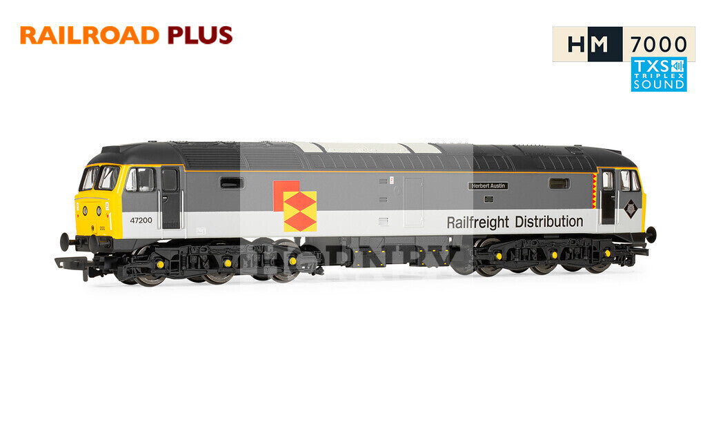 Hornby R30321TXS Railroad Plus Class 47 Locomotive '47200' Herbert Austin, Diesel, OO Gauge