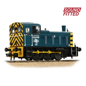 Bachmann 31-362BSF Class 03 number 03056 BR Blue with Wasp Stripes DCC Sound Fitted - OO Gauge