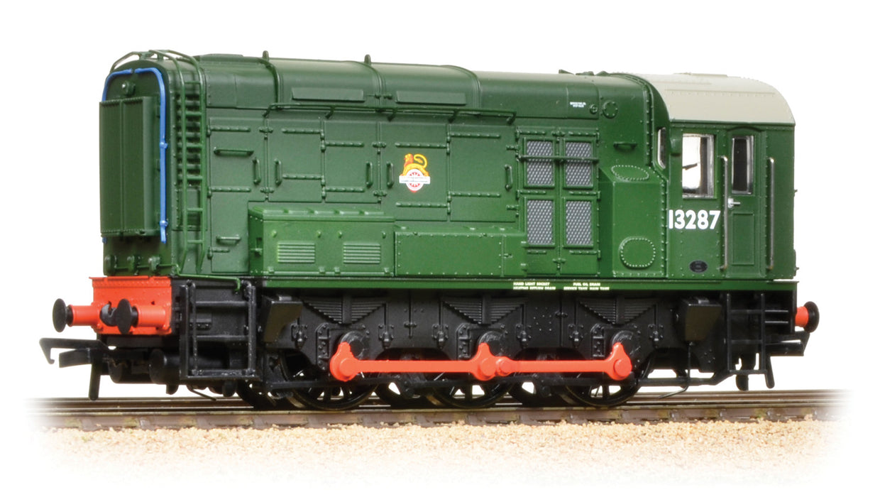 Bachmann 32-120 Class 08 Diesel Shunter Number 13287 in BR Plain Green Livery with early emblem - OO Gauge