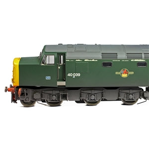 Bachmann 32-492 Class 40 Diesel 40039 BR Green Full Yellow Ends (Weathered) -OO Gauge