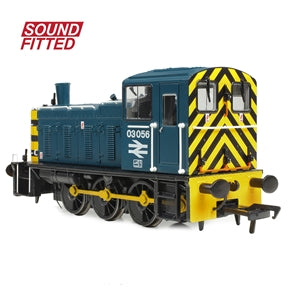 Bachmann 31-362BSF Class 03 number 03056 BR Blue with Wasp Stripes DCC Sound Fitted - OO Gauge
