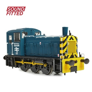 Bachmann 31-362BSF Class 03 number 03056 BR Blue with Wasp Stripes DCC Sound Fitted - OO Gauge