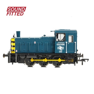 Bachmann 31-362BSF Class 03 number 03056 BR Blue with Wasp Stripes DCC Sound Fitted - OO Gauge