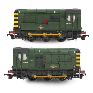 Bachmann 35-926SFX Class 08 08923 BR Green (Wasp Stripes) (Weathered) - OO Gauge SOUND FITTED