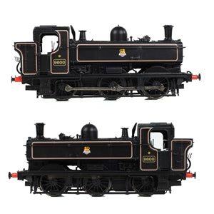 Bachmann 32-205B GWR 8750 Tank 9600 BR Lined Black (Early Emblem)- OO Gauge