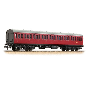 Bachmann 34-608A BR Mk1 57FT 'Suburban' S  Second  BR Crimson Livery (Weathered)  - OO Gauge