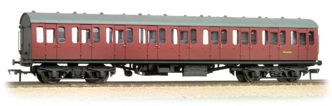 Bachmann 34-609 Mk1 Suburban Second in BR Crimson Livery (Weathered)  - OO Gauge