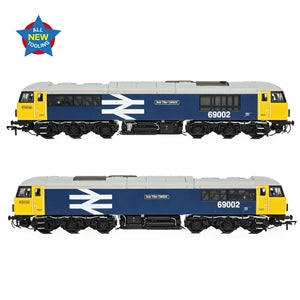 Bachmann 35-777 Class 69 69002 'Bob Tiller CM&EE' GB Railfreight BR Blue (Large Logo) (Retro) - OO Gauge