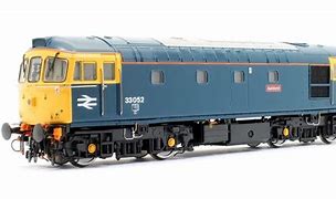 Heljan 3466 BR Class 33 number 33 052 Ashford in BR Blue Livery, Grey Roof and full yellow ends - OO Gauge