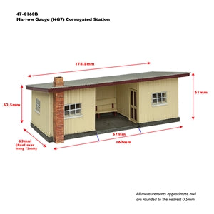 Bachmann Scenecraft 47-0160B Narrow Gauge Corrugated Station - O Scale, NG7