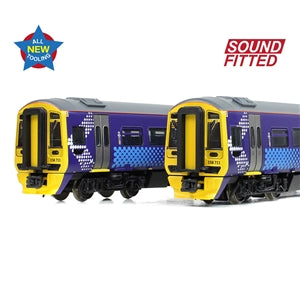 Graham Farish 371-851SF Class 158 2-Car DMU 158711 ScotRail Saltire - N gauge - Sound Fitted
