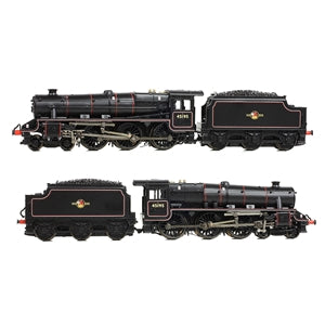 Graham farish 372-137A LMS Stanier Class 5 45195 BR Lined Black Late Crest Locomotive - N Gauge