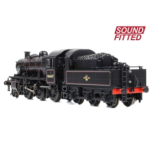 Graham Farish 372-628ASF LMS Ivatt 2MT Class 46447 BR Lined Black Late Crest - N Gauge - Sound Fitted