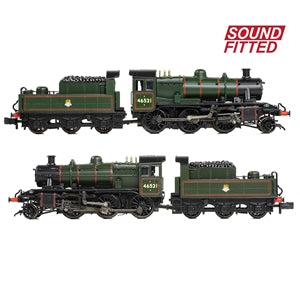 Graham Farish 372-630SF LMS Ivatt 2MT Class 46521 BR Lined Green Early Emblem - N Gauge - Sound Fitted