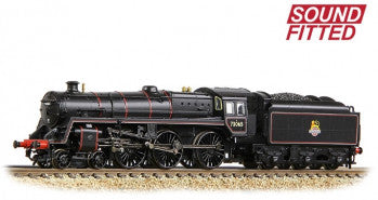 Graham Farish 372-730SF BR Standard Class 5MT Number 73065 in BR Lined Black Livery (Early Crest) DCC SOUND FITTED - N Gauge