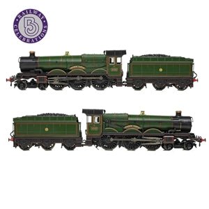 Graham farish 372-035 GWR 4073 'Castle' 4082 'Windsor Castle' GWR Lined Green (Shirtbutton)- N Gauge