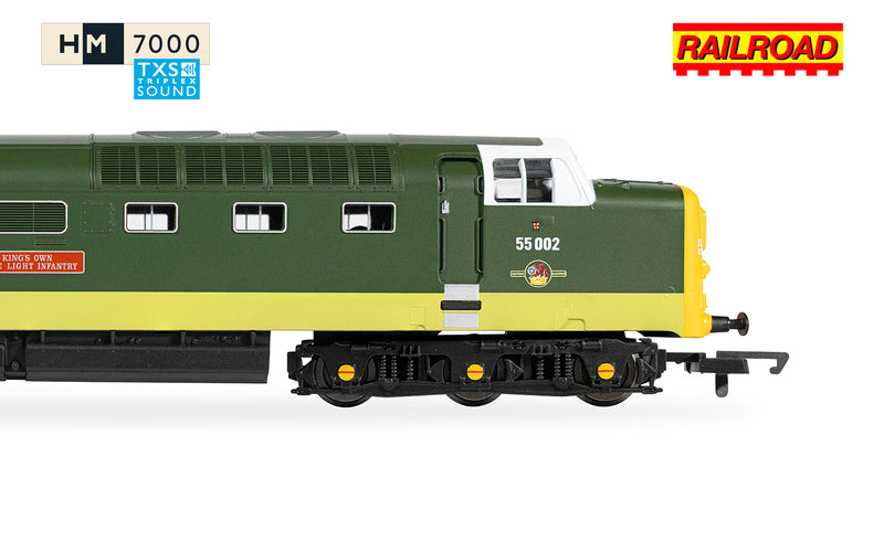 Hornby R3043TXS BR Deltic Class 55 'The King's Own Yorkshire Light Infantry' No.55002 - OO Gauge SOUND FITTED