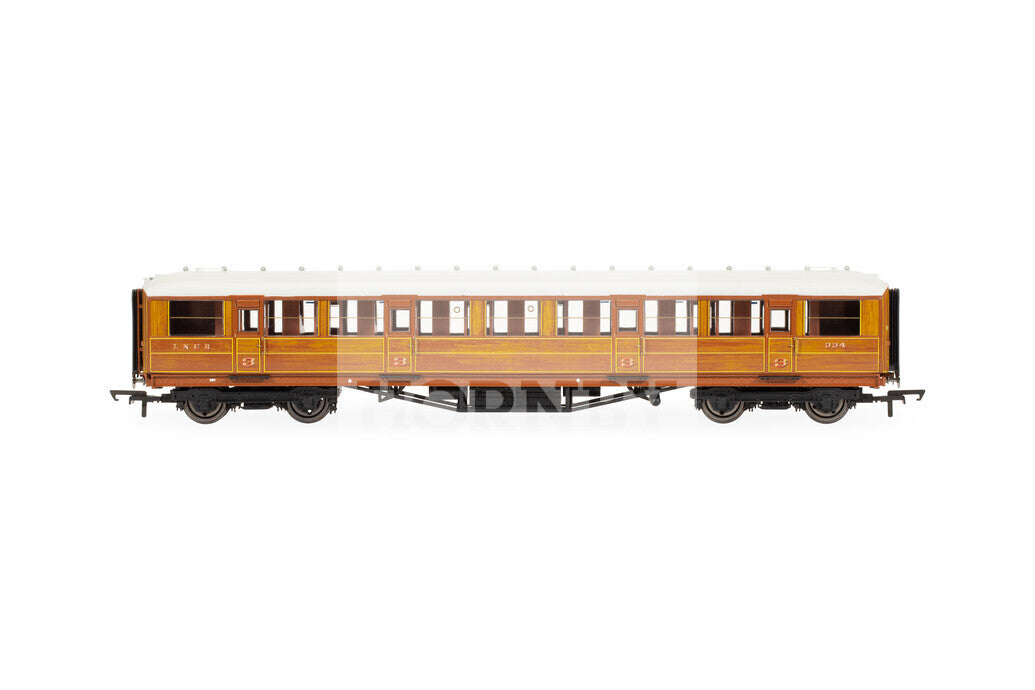 Hornby R4828A LNER 61ft 6in Corridor 3rd Class Coach '334' - OO Scale