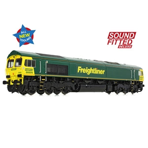 Bachmann 50-002SFX Class 66/6 66606 Freightliner Green - OO Gauge - SOUND FITTED Deluxe