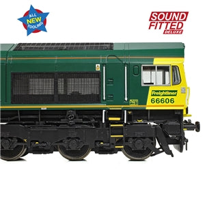 Bachmann 50-002SFX Class 66/6 66606 Freightliner Green - OO Gauge - SOUND FITTED Deluxe