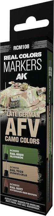 AK Real Colors Markers set - RCM108 - "AFV Camo Colours" - 3 pen set