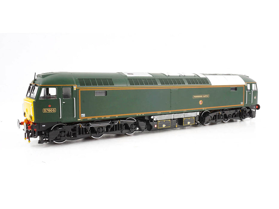 Heljan 5711 Class 57 Diesel Locomotive Number 57604 Named "Pendennis Castle" in Great Western Railway Lined Green Livery - OO Gauge