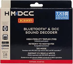Hornby R7345 HM-7000-18TXS Next 18 Bluetooth & DCC Sound Decoder- OO Gauge