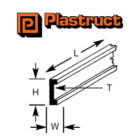 Plastruct CFS-6 Channel (4.8mm x 1.6mm x 375mm)