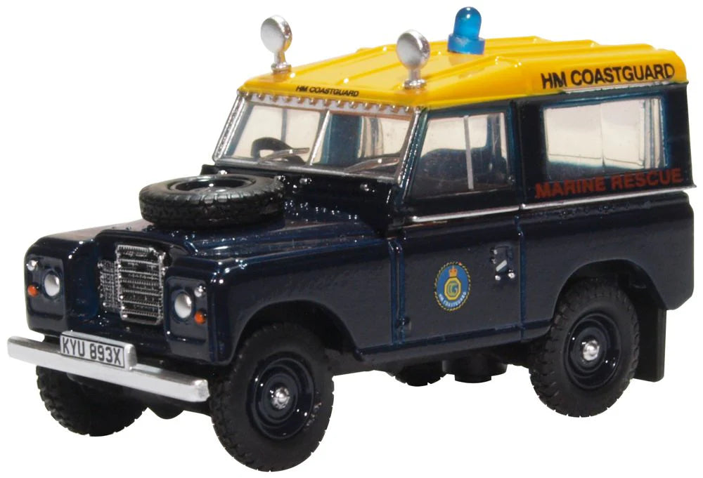 Oxford Diecast 76LR3S007 Land Rover Series 3 - HM Coastguard  - 1:76 (OO) Scale