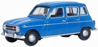 Oxford Diecast 76RN003 Renault 4 Blue, 1:76 Scale