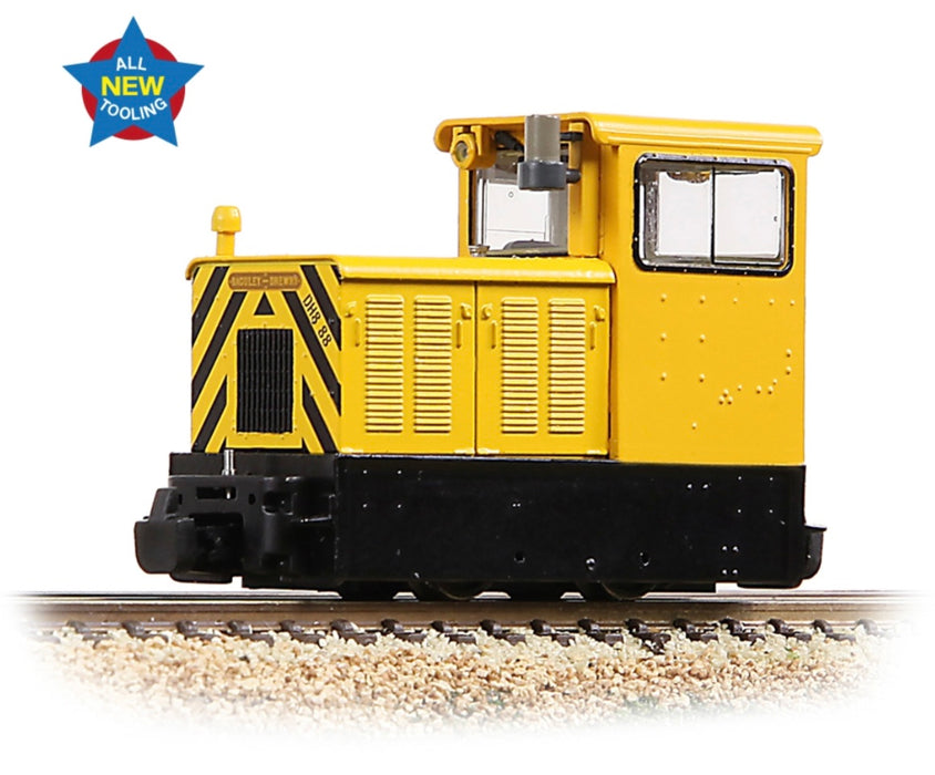 Bachmann 392-025 Baguley-Drewry 70HP Diesel DH88 in RNAD Dean Hill Yellow Livery with Yellow Wasp Stripes - 009 Gauge