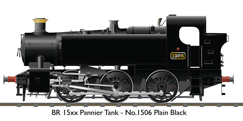 Rapido 904501 WR '15XX' 0-6-0PT Steam Locomotive in Unlined Black (No Emblem)  No.1506 * SOUND FITTED *  -  OO Gauge