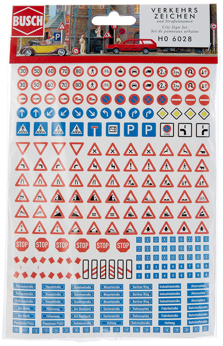 Busch 6028  Road Signs - Suitable for OO / HO (1:76) Scales