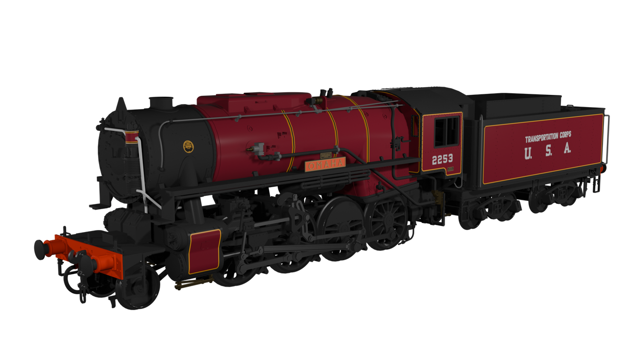 Rapido 926508 USATC S160 No.2253′ Omaha’ (as preserved),Sound Fitted, Locomotive, OO Gauge