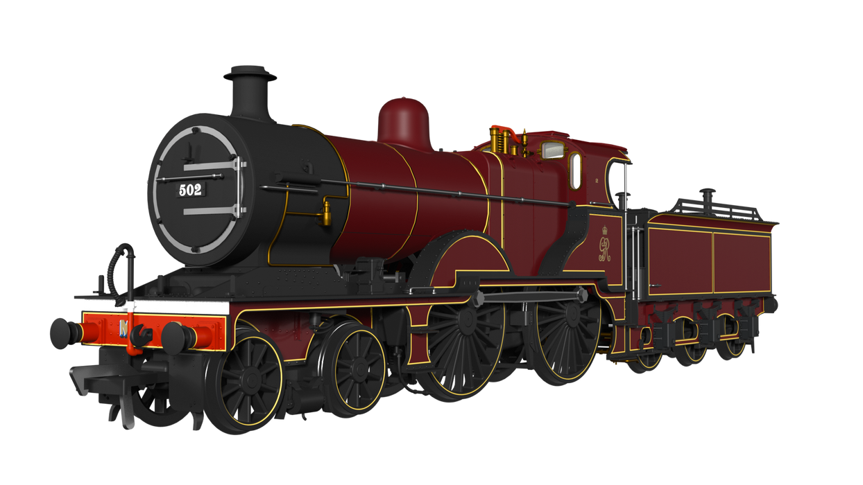 Rapido 974001 MR 483 No.502 Midland Railway Royal Train, DCC Ready, Locomotive, OO Gauge