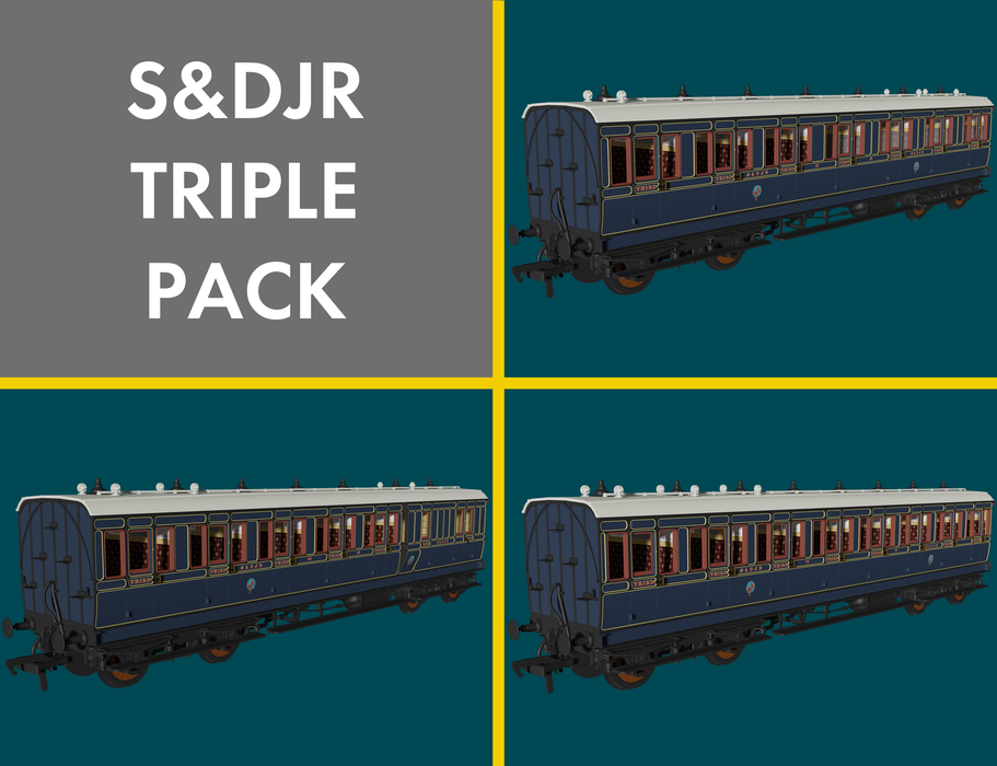 Rapido 978025 - SDJR Evolution Non Corridor Carriage pack - OO gauge